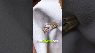 💎 Anillo de Oro 10k con Moissanita Rosa ¡Elegancia a tu Alcance ✨ [upl. by Roderich637]