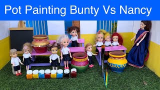 மண்வாசனை Episode 791 Pot painting Bunty Vs Nancy painting buntygames [upl. by Tyoh]