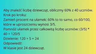 część 2 Zamiana procentów na ułamki i odwrotnie [upl. by Germain286]