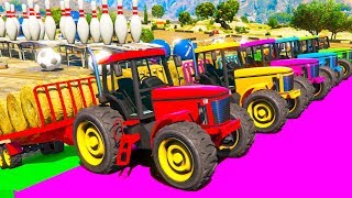 Fun Color Tractor with Animation Cartoon amp Colors [upl. by Sanfo545]