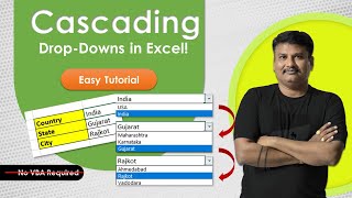 Create Dynamic Cascading Lists in Excel Country State and City Dropdowns [upl. by Sontich]