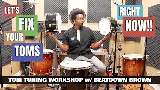 TUNE YOUR TOMS QUICK amp EASY  TOM TUNING WORKSHOP [upl. by Nohj356]