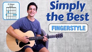 Simply the Best Tina Turner EASY Fingerstyle Guitar Lesson [upl. by Wolfgang965]