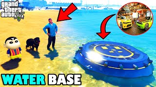 Franklin Found a New SECRET WATER BASE in GTA 5  SHINCHAN and CHOP [upl. by Aara]