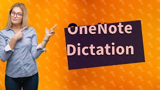 Can you dictate in OneNote app [upl. by Calvin611]