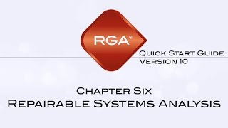 RGA 10 Quick Start Guide Chapter 6 Repairable Systems Analysis [upl. by Assirehc688]