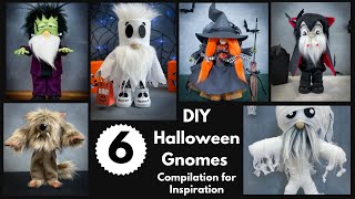 Compilation of 6 of my Halloween gnomes for inspirationDiy gnomes [upl. by Meenen]