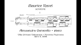 Ravel Sonatine  Alessandra Garavello piano [upl. by Kohn]