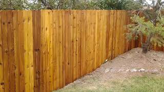 Staining Cedar Fence Cabots Australian Timber Oil Natural [upl. by Kitrak950]