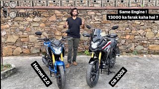 Honda Hornet 20 VS Honda CB200X  Detailed Review [upl. by Einnaj]