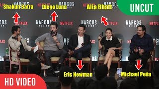 UNCUT  Narcos 2018 Starcast Special Panel Discussion with Alia Bhatt in Mumbai  NETFLIX [upl. by Aleira388]