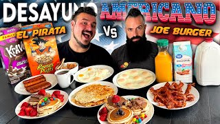 El RETO del DESAYUNO AMERICANO GIGANTE  El Pirata vs Joe Burger [upl. by Marentic887]