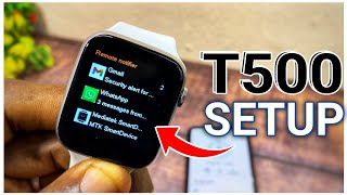 How To Set Up T500 Smart Watch To iPhone Whatsapp Temp Time Settings [upl. by Wojak]