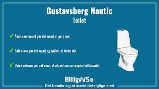 Gustavsberg Nautic 1500 toilet uden skyllekant hvid EAN 7391530067018 [upl. by Aillimat]