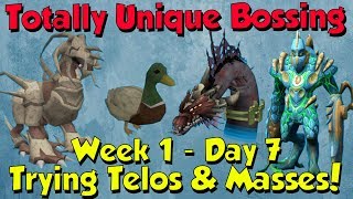 Week 1 Day 7  Attempting Telos amp Massing Runescape 3 Totally Unique Bossing 7 [upl. by Aikahs169]