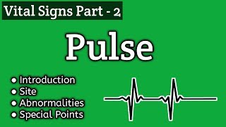 Pulse  Vital Signs Part  2  Hindi [upl. by Carling973]