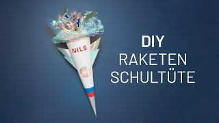 DIY Anleitung Raketen Schultüte basteln  kreativ und einfach [upl. by Christmas75]