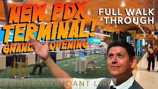 NEW PDX Airport  2024 Terminal Full Walk Through On Opening Day [upl. by Jahdol]