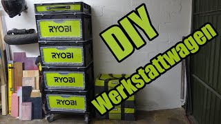 DIY Werkstattwagen selber bauen aus Euroboxen  einfach günstig stabil  Ryobi Werkzeugwagen [upl. by Bratton]