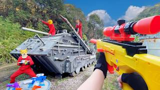 Nerf War  Amusement Park Battle 53 Nerf First Person Shooter [upl. by Levey205]