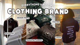 Things I do for my clothing brand  branding design inspo pricing launch prep routine small biz [upl. by Navad]