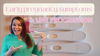 EARLY PREGNANCY SYMPTOMS AND LINE PROGRESSION [upl. by Marih]