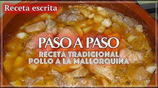 Receta Tradicional Pollo a la Mallorquina ¡Sabor Auténtico en tu Cocina [upl. by Reo]