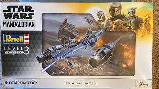 NEW Revell N1 Starfighter 124 review Mandalorian [upl. by Ailito615]