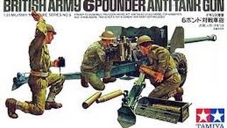 Tamiya 135 British Army 6 Pdr gun  inbox review [upl. by Erle]