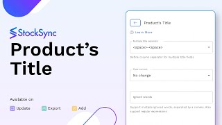 How to AddUpdate Product Title in Stock Sync  Column Matching Tutorial  Inventory Management [upl. by Aztinaj749]