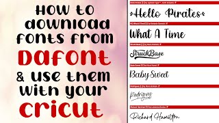 How to download Fonts from Dafontcom and get them into Cricut Design Space [upl. by Gnoc301]