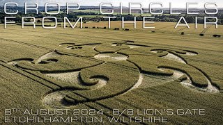 Golden Hour at 88 Lions Gate Crop Circle  Wiltshire  8 August 2024  Crop Circles From The Air [upl. by Orfinger]