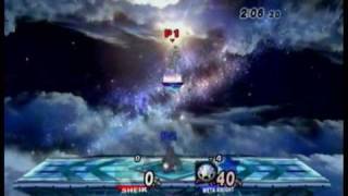 SSBB  Sheik Ftilt Footstool on Meta Knight [upl. by Allsopp]