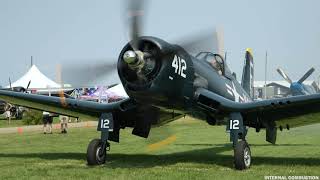 F4U Corsair Startup and Taxi in Slow Motion [upl. by Alah]