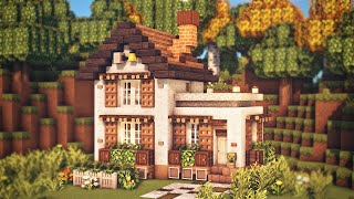 Minecraft  White Cozy House  Speed Build [upl. by Barboza663]