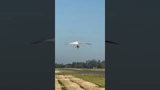 Electric hang glider first crow hop and flight at Petaluma airport CA [upl. by Gnot]