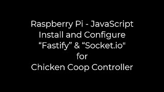 Install and Configure Fastify amp Socketio  Step 1 JavaScript code [upl. by Ghiselin]