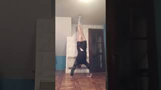 Greasing the groove method one handstand pushup every hour fitness gym calisthenics health [upl. by Gausman]