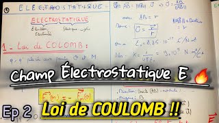 ÉLECTRICITÉ 1 ✅️  Électrostatique  loi de coulomb  champ électrostatiques E 🔥 [upl. by Aiouqahs]