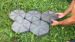 Simple But Unique  How To Make Cement Bricks From Scrap Plastic [upl. by Ellerrad]