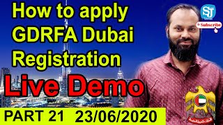 GDRFA Dubai Registration Process  Live DEMO  ICA smart registration  GDRFA Registration Steps [upl. by Ardnasela86]