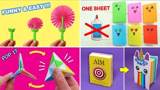 4 Best paper craft ideas School Craft Ideas Origami paper craft Mini gift idea Moving PAPER TOYS [upl. by Ronyam]