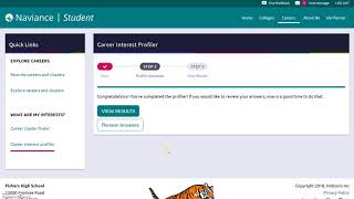 Completing Naviance Career Interest Profiler [upl. by Feenah]