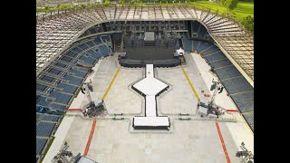 Taylor Swifts Stage Pre Gig at Edinburgh Murrayfield by Drone [upl. by Asyal]