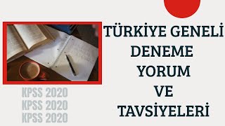 KPSS 2020  TG DENEMELERİ  Yorum ve tavsiyelerim  Deneme çözerken yeni düzenim  SON 40 GÜN [upl. by Rachel114]