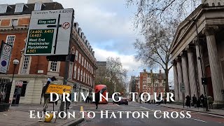 Driving in London  Euston to Hatton Cross via A40 Marylebone Road Hangers Lane  Southall [upl. by Bocock]