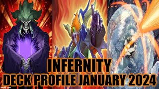 INFERNITY DECK PROFILE JANUARY 2024 YUGIOH [upl. by Lahsiv151]