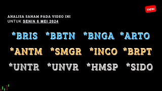 Analisa Saham 6 Mei 2024 BRIS BBTN BNGA ARTO ANTM SMGR INCO BRPT UNTR UNVR HMSP SIDO [upl. by Dloraj]