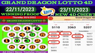 23112023 GRAND DRAGON LOTTO 4D CHERT AND 2D NUMBER  WATCH 22112023 WINNING PROF  4d Chert Neva [upl. by Nivart]