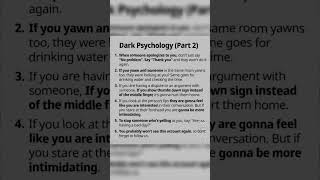 Dark psychology part 2 😱  learn and subscribe me control the mind of heuman 😱 darkthoughts mental [upl. by Jak]